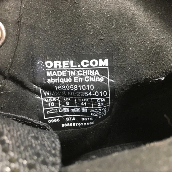 Sorel Women’s NL2264 Black Leather Premium Hidden Wedge Ankle Boots Size 10 - Picture 11 of 11